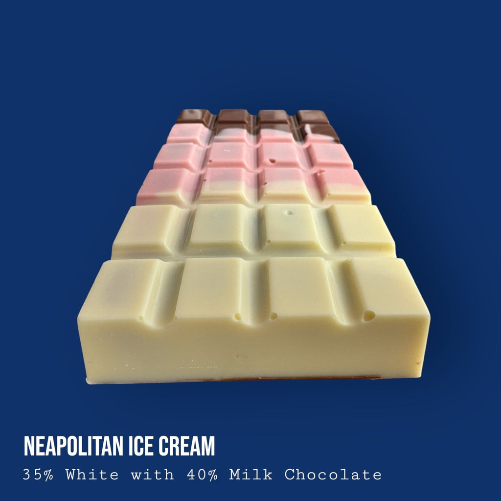Milk Chocolate Neapolitan ice cream inspired loaded chocolate bar 230g