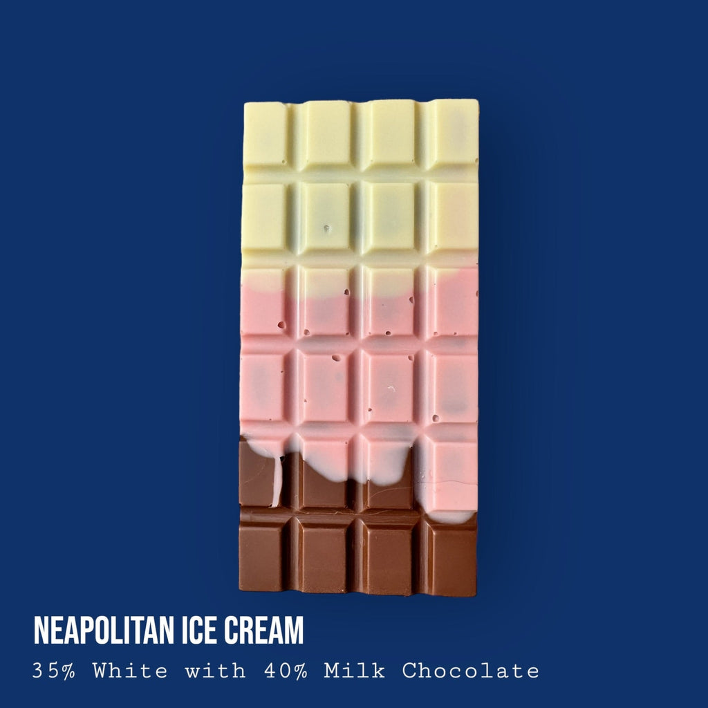 Milk Chocolate Neapolitan ice cream inspired loaded chocolate bar 230g
