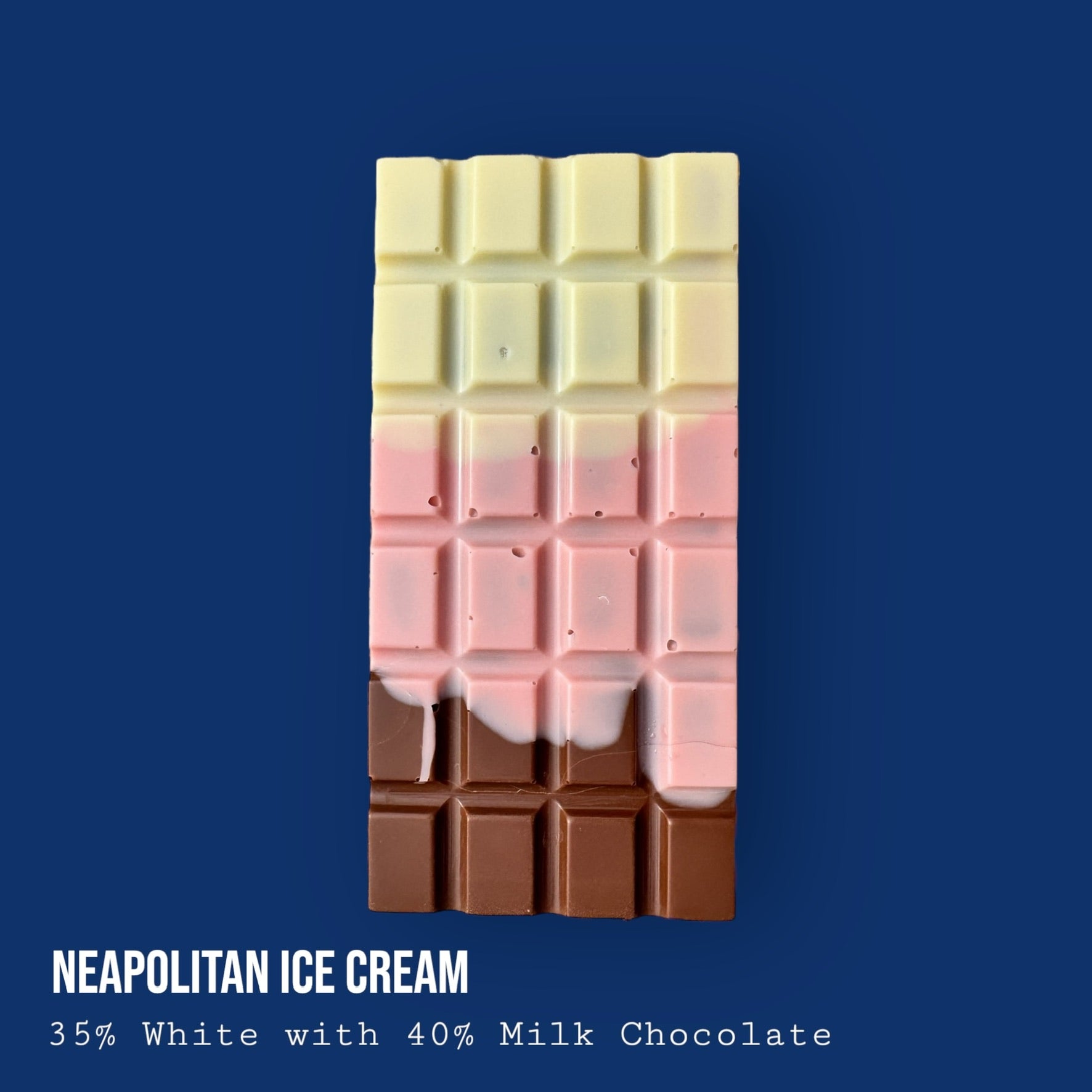Milk Chocolate Neapolitan ice cream inspired loaded chocolate bar 230g