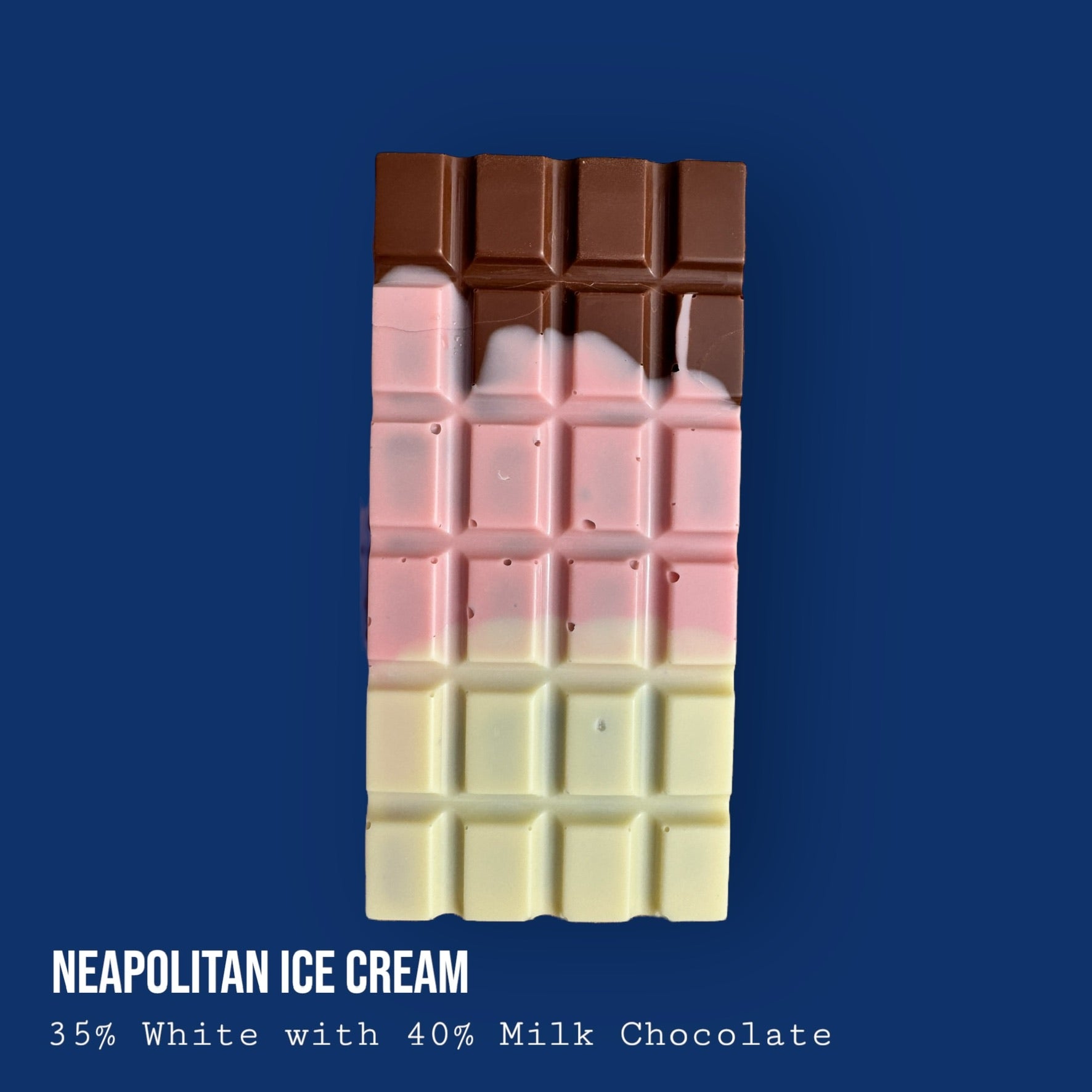 Milk Chocolate Neapolitan ice cream inspired loaded chocolate bar 230g