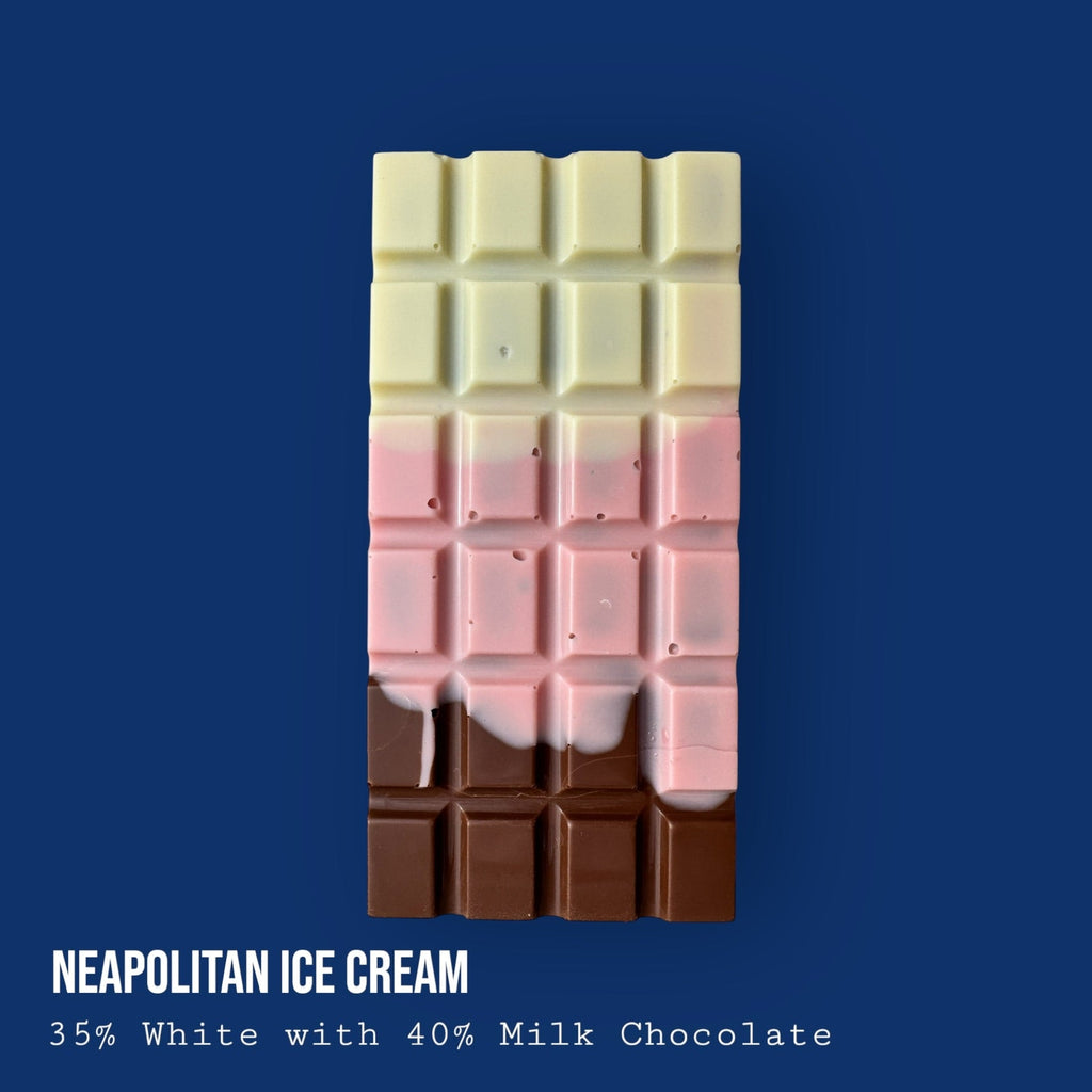Milk Chocolate Neapolitan ice cream inspired loaded chocolate bar 230g