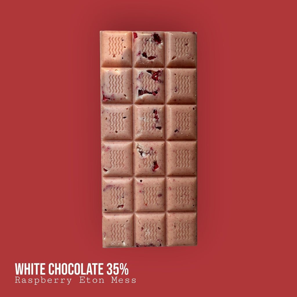 White 35% Raspberry Eton Mess Bar 110g
